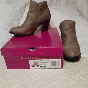 Women's taupe faux leather booties